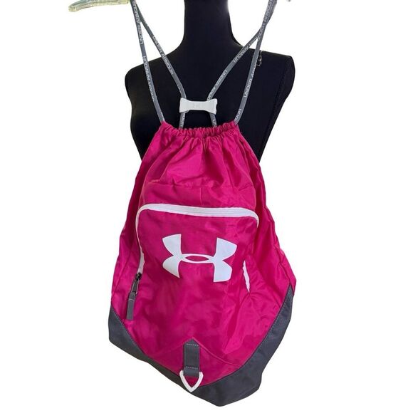 Under Armour Fuchsia Drawstring Backpack Gym bag - Picture 1 of 2